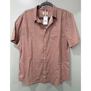 BNWT Marine Layer Men's Geo Pattern Short Sleeve Button Down Shirt Size L/XL